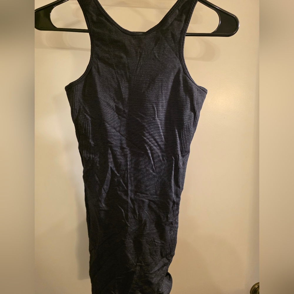 Sleeveless Ribbed Bodycon Dress in Dark Navy